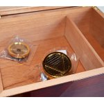 Humidor 09466 na 25 cygar, cedr/fornir, brązowy/połysk 26.3x22.5x11 cm