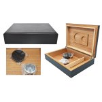 Humidor 09480 na 12 cygar, czarny, cedr, 26x18x6 cm