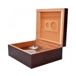 Humidor 09485 na 25 cygar, brązowy, cedr, zestaw 26x22x11 cm