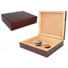 Humidor 09500 na 12-15 cygar, cedr/brąz, higrometr analogowy, nawilżacz 26.2x22.4x7