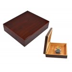 Humidor 09500 na 12-15 cygar, cedr/brąz, higrometr analogowy, nawilżacz 26.2x22.4x7