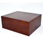 Humidor 09501 na 25 cygar, brązowy, cedr, higrometr, nawilżacz 26.2x22.3x10.5 cm