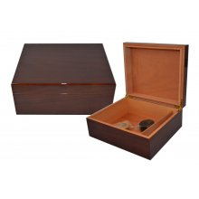 Humidor 09501 na 25 cygar, brązowy, cedr, higrometr, nawilżacz 26.2x22.3x10.5 cm