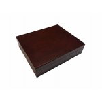 Humidor 09503 na 12 cygar, cedr, bordo, matowy, 26.2x22x7 cm