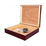 Humidor 09503 na 12 cygar, cedr, bordo, matowy, 26.2x22x7 cm