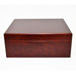 Humidor 09504 na 25 cygar, cedr/fornir, bordo/mat 26x22.3x10.5 cm