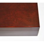 Humidor 09504 na 25 cygar, cedr/fornir, bordo/mat 26x22.3x10.5 cm