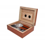 Humidor 600312 na 12 cygar, brązowy, cedr, zestaw, 24x18x8 cm