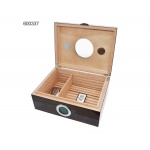 Humidor 600337 na 30-50 cygar, MDF/cedrowy fornir, szybka, brązowy 29x22x11 cm