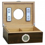 Humidor 600337 na 30-50 cygar, MDF/cedrowy fornir, szybka, brązowy 29x22x11 cm