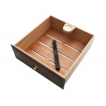 Humidor 600341 na 25 cygar, cedr, szkło, brązowy, 27x27x10 cm