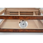 Humidor 920004 na 75-100 cygar, brązowy, MDF/cedrowy fornir, szybka, 32.5x27.5x13 cm