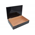 Humidor 920024 na 10 cygar, cedr, czarny, 25.8x17.3x5.7 cm