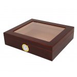 Humidor 920030 na 12 cygar, cedr, szkło, brązowy 26x22x6.5 cm