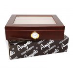 Humidor 920030 na 12 cygar, cedr, szkło, brązowy, 26x22x6.5 cm