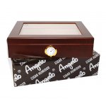 Humidor 920030 na 12 cygar, cedr, szkło, brązowy 26x22x6.5 cm