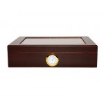 Humidor 920030 na 12 cygar, cedr, szkło, brązowy, 26x22x6.5 cm