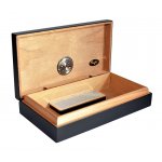 Humidor 920044 na 6 cygar, cedr/fornir, mały czarny 19.8x11x4.5 cm