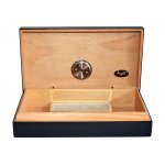 Humidor 920044 na 6 cygar, cedr/fornir, mały czarny 19.8x11x4.5 cm