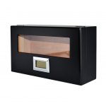 Humidor 920053 Angelo na 6-8 cygar, cedr, czarny, z szybą, 19x11x6 cm