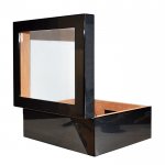 Humidor 920054 Angelo na 25 cygar cedr/szkło szyba, czarny karbon, połysk 26 x 22 x 11.5 cm