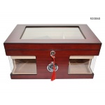 Humidor 920060 (09060) na 100 cygar, cedr, szkło, brązowy, 38x26.5x18 cm