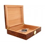 Humidor 920170 na 10-20 cygar, brązowy, MDF/cedrowy fornir, 26x22x6.5 cm