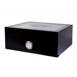 Humidor 920240 na 25-50 cygar, cedr, szkło, czarny, 26x22x10.5 cm