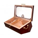 Humidor 920260 na 100-150 cygar, cedr, szkło, brązowy, 58x29x15 cm