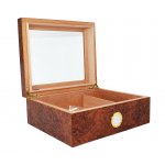 Humidor 920270 na 25-50 cygar, cedr, szkło, brązowy, 26x22x11 cm