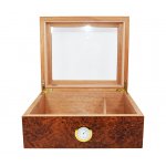 Humidor 920270 na 25-50 cygar, cedr, szkło, brązowy, 26x22x11 cm