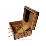 Humidor 920310 (09026) na 35-50 cygar, MDF/cedrowy fornir, beżowy wraz z wzorem, 26x22x11 cm