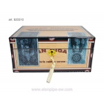 Humidor 920310 (09026) na 35-50 cygar, MDF/cedrowy fornir, beżowy wraz z wzorem, 26x22x11 cm