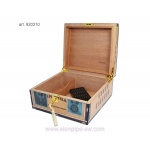 Humidor 920310 (09026) na 35-50 cygar, MDF/cedrowy fornir, beżowy wraz z wzorem, 26x22x11 cm