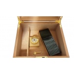 Humidor 920310 (09026) na 35-50 cygar, MDF/cedrowy fornir, beżowy wraz z wzorem, 26x22x11 cm