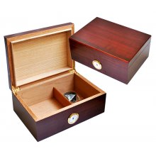 Humidor 920510 na 30-50 cygar, brązowy, MDF/cedrowy fornir, 31x22x13 cm