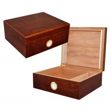 Humidor 920550 na 20-35 cygar, brązowy, MDF/cedrowy fornir, 26x22x11 cm