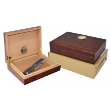 Humidor 920630 na 5-8 cygar, brązowy, MDF/cedrowy fornir, 19x11x4 cm