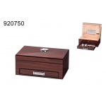 Humidor 920750 na 10 cygar + zestaw, cedr, brązowy 21x14x9 cm