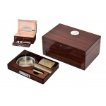 Humidor 920750 na 10 cygar + zestaw, cedr, brązowy 21x14x9 cm