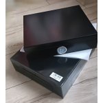 Humidor Germanus 981055 na 10-20 cygar, cedr/fornir czarny matowy 26x22x6.5 cm