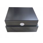 Humidor Germanus 981055 na 10-20 cygar, cedr/fornir czarny matowy 26x22x6.5 cm