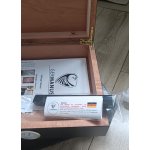 Humidor Germanus 981055 na 10-20 cygar, cedr/fornir czarny matowy 26x22x6.5 cm