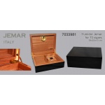 Humidor JEMAR 7033981 na 70 cygar, czarny, cedrowy, 28x22x10.5 cm