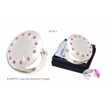 Komplet lusterko EL-01.1 Pink Sun pilnik EL-5011, 5092 czeski ze Swarovski® crystals 13 cm