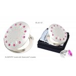 Komplet lusterko EL-01.1 Pink Sun + pilnik czeski EL-5011, 5092 ze Swarovski® crystals 13 cm