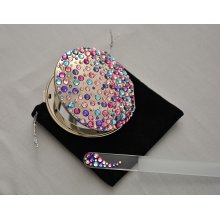 !Komplet Lusterko EL-12 "Corals VI Colorful" + Pilnik EL-5105 "Corals Colorful" ze Swarovski® crystals 13 cm