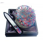Komplet Lusterko EL-12 "Corals VI Colorful" + Pilnik EL-5105 "Corals Colorful" ze Swarovski® crystals 13 cm