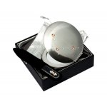 Komplet Lusterko EL-37.1 "Angle Peach" + Pilnik EL-5203 "Light Peach" ze Swarovski® crystals 9 cm