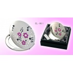 Lusterko EL-06.1 "Flowers I Pink" + Pilnik EL-006.1 "Flower Jet Pink" ze Swarovski® crystals 13 cm